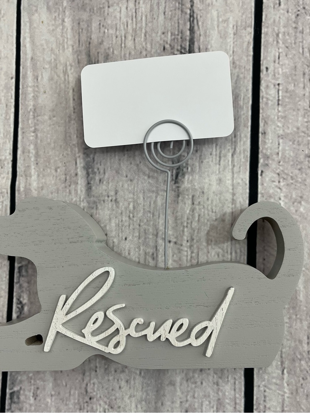 Rescued Dog Photo Holder in Light Gray